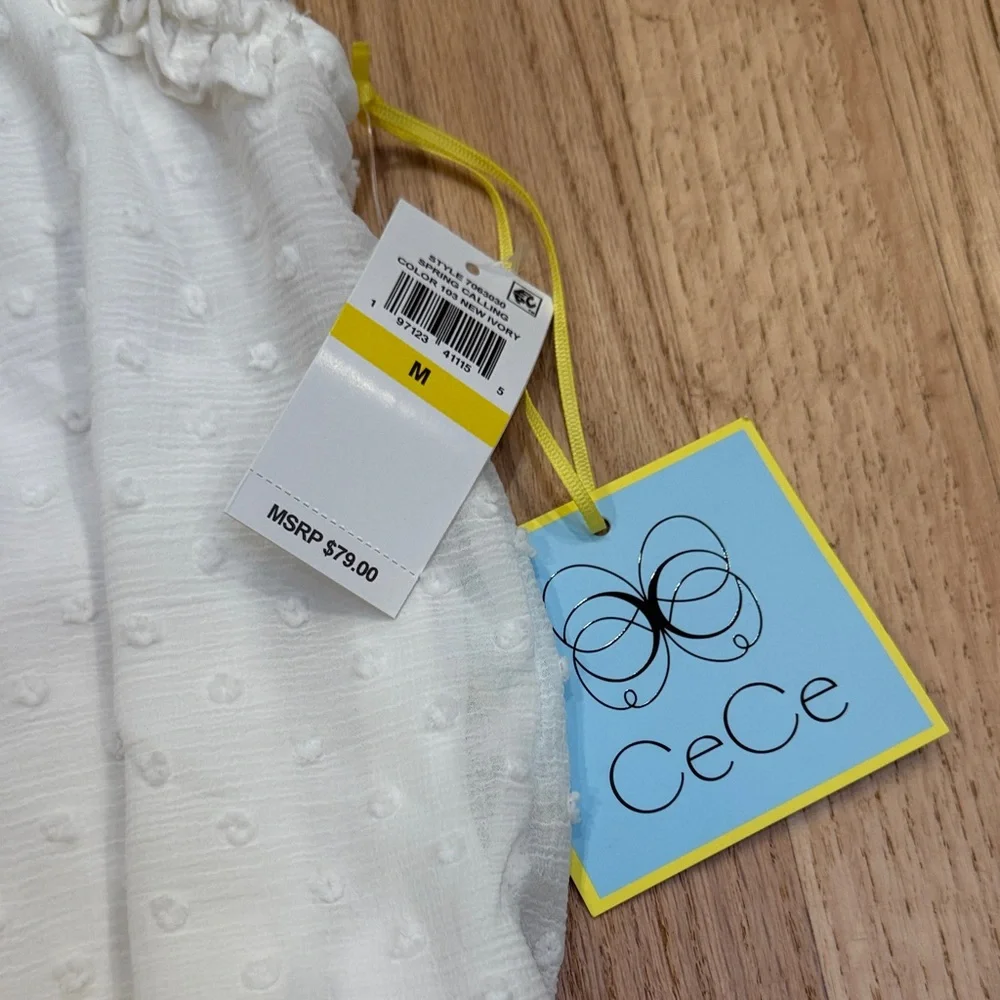 White Textured Ruffle Top - Picture 5 of 5